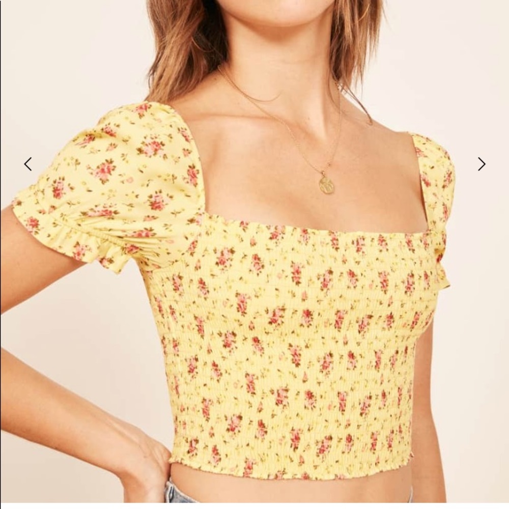 NWT Reformation Louisiana Top in Zinnia